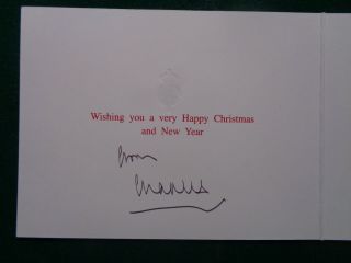 Antique Signed Christmas Card Prince Charles Wales Prince William Prince Harry 3