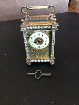 Antique French Carriage Clock Marked R & Co Made In Paris