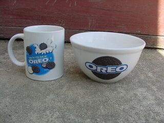 Oreo Cookie Nabisco " How Do You Eat An Oreo " Ice Cream Cereal Bowl & Mug