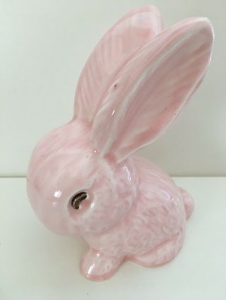 Sylvac Vintage Pottery Pink Snub Nosed Bunny Rabbitvgc