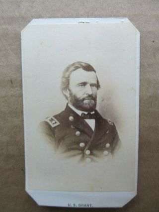 Antique Civil War Cdv Of General Ulysses S.  Grant,  Carte De Visite