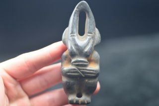 Old Chinese Neolithic Hongshan Jade Hand Carved Amulet Pendant D909
