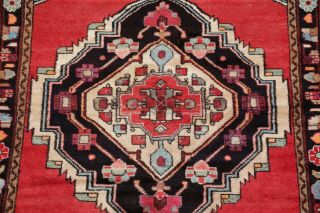 Vintage Red Geometric Malayer Oriental Area Rug Hand - Knotted Wool 4x7