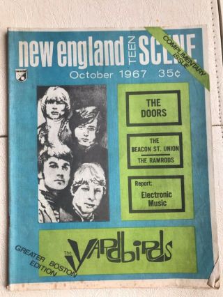 Rare Vtg England Teen Scene 1967 Boston The Doors Ramrods Yardbirds