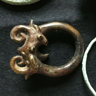 antique DAYAK bronze earrings bracelets BORNEO SUMATRA INDONESIA ethno jewllery 2