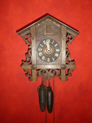 Antique Cuckoo Clock ?1910 - 1920 But Cuckoo Not Attached