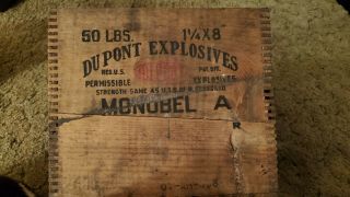 Dupont explosives wooden box 3