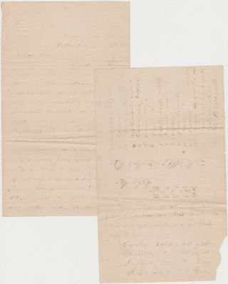 1862 Civil War Soldier Letter Camp Near Helena Ark - 9th Iowa Inf - With Drawings