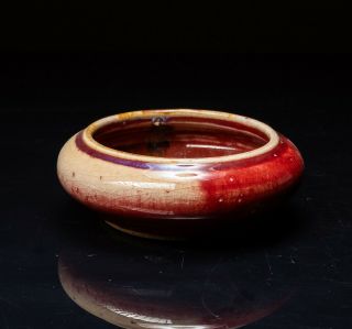 Chinese Antique/vintage Red Glazed Porcelain Washer,  1850 - 1950