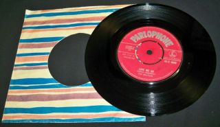 THE BEATLES Love Me Do,  Rare Sleeve,  RED LABEL Parlophone 1962 plays EX 3