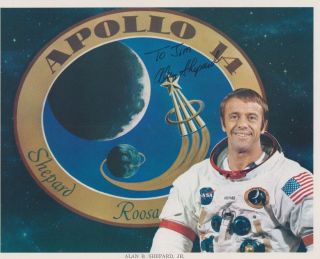 Alan B Shepard,  Jr.  - Nasa Astronaut - 8 " X10 " Color Photo Signed In Person