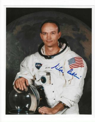 Michael Collins Signed 8 X 10 Photo / Apollo 11 Autograph Near
