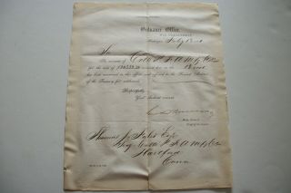 1864 U.  S.  Ordnance Office Document To Colt Firearms Manufacturing Co.