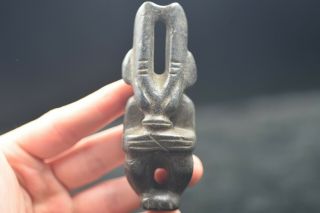 Old Chinese Neolithic Hongshan Jade Hand Carved Amulet Pendant B39
