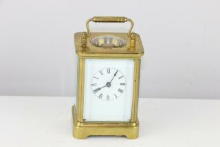 Antique Waterbury Co Brass Carriage Striking Alarm Clock - Only