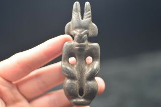 Old Chinese Neolithic Hongshan Jade Hand Carved Amulet Pendant B36