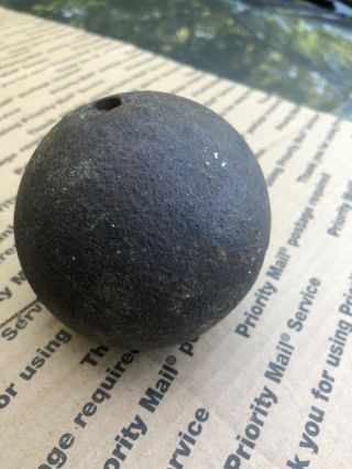 Antique Cannon Ball 4” Heavy Solid 9 Lbs See Pictures