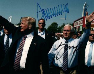 Donald Trump Mike Pence 8x10 Autographed Signed Photo Picture And