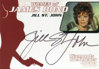 James Bond Women Of James Bond In Motion Jill St.  John Autograph Card Wa1 Black