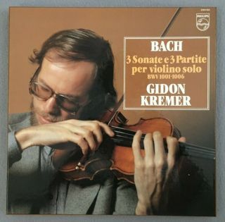 Gidon Kremer Bach 3 Sonatas 3 Partitas Violin Solo 3lp Philips 6769 053 Stereo