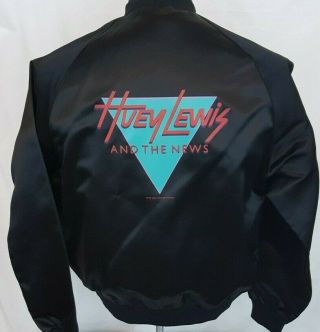 Vintage Huey Lewis And The News 1984 Satin Concert Jacket Size M