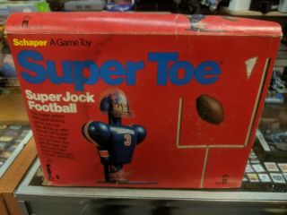 1976 Schaper Jock Toe Football Kicking Game Toy W/ Box Vtg