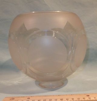 1850 - 1870 Coin Dot Cut Frosted Glass Gas Oil Lamp Shade