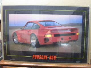 Vintage Porsche 959 Model Poster 1980 