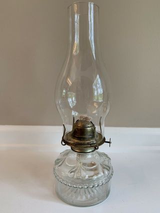Vintage Eagle Brand Oil Lamp W/ P&a Mfg Flip Cap Burner