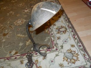 Vintage Goose Neck Gooseneck Desk Lamp Cast Iron Base