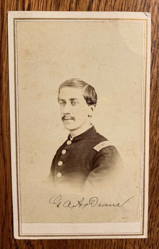 3rd Iowa Cavalry Id’ed Gardiner Deane Civil War Cdv 60th Iowa Infantry Lt.  Col.