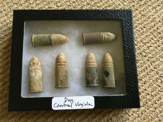 Antique Civil War - Six Dug Spencer Bullet Cartridges