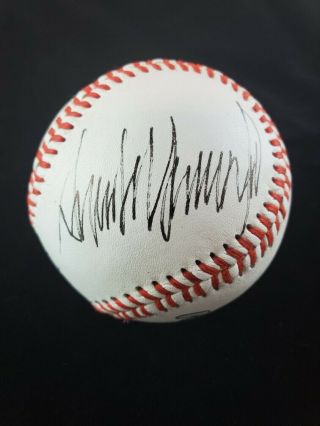 President Donald Trump Signed Baseball With Great,  Must Have Item