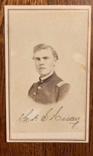 Charles Hussey 5th And 1st Iowa Infantry 60th Usct Civil War Cdv Photo