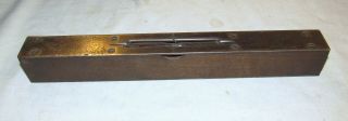 Unusual 12 Inch Wooden And Steel Spirit Level Old Woodworking Tool Level