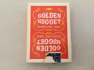 Vintage Golden Nugget Las Vegas Casino Playing Cards Orange Deck 3