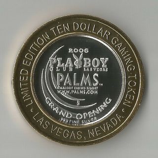 Palms Casino Las Vegas.  999 Silver $10 Silver Strike Playboy Bunny In Tux W/lips