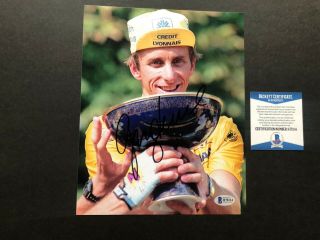 Greg Lemond Rare Signed Autographed Tour De France 8x10 Photo Beckett Bas