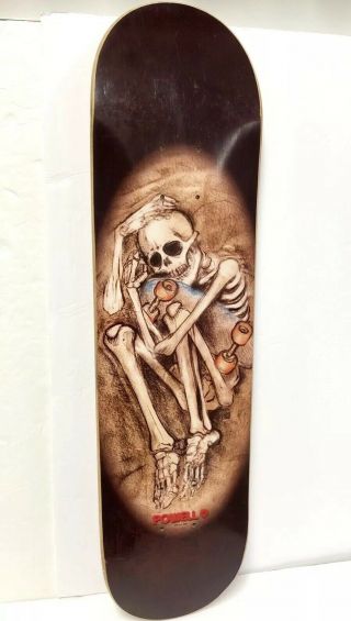 Vintage 2001 Powell Peralta Skateboard Deck Vcj Skeleton Graphic Bones Nos