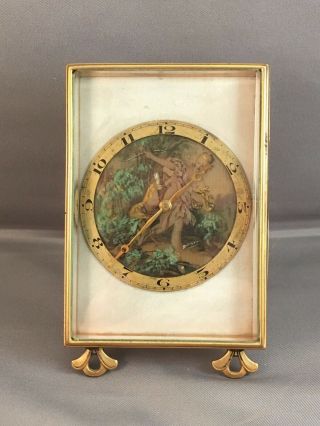 Antique Artelier Juvenia Easel Boudoir 8 - Day Mechanical Clock Circa 1920 - 30