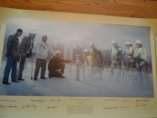 " In The Company Of Heroes " Artist Proof By Matt Hall With 11 Signatures 34/190