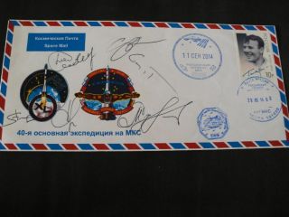 Iss 40 Flown Boardpost Orig.  Signed Crew Incl.  Gerst,  Space