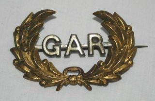 Vintage Gar Hat Badge Pin Civil War Veterans Grand Army Of The Republic
