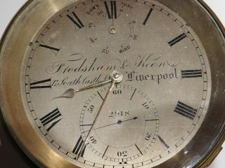 Antique Fusee Marine Chronometer Clock By Frodsham & Keen,  England.