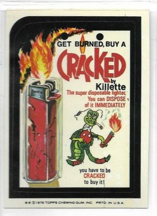 1976 Wacky Package Packs 16th 16 Series Sticker Cracked - Disposable - Lighter Nm Sl