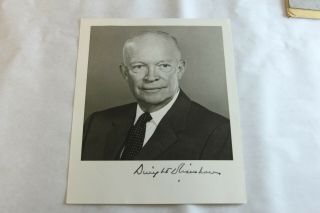 Dwight Eisenhower & Mrs.  Eisenhower Autographed Photos W/ Envelope 1956 2