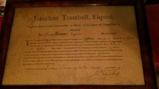 Revolutionary War–dated Order Signed By Jonathan Trumbull