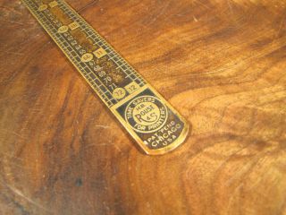 Antique Hb Rouse Brass Printers Ruler Early 1900 