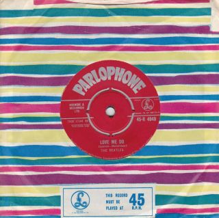 The Beatles Love Me Do Red Parlophone 7 " 45rpm 1962 Ex