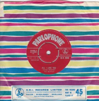 THE BEATLES love me do RED PARLOPHONE 7 